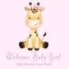 Baby Shower Guest Book Welcome Baby Girl Giraffe Pink Theme Signin Guestbook Keepsake With Name Address Baby Predictions Advice For Parents Wishes For Baby Gift Tracker Log Photo Book
