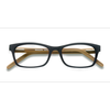 Unisex s rectangle Black/Yellow Acetate Prescription eyeglasses - Eyebuydirect s Mesquite
