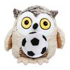 DolliBu Huggable Fat Brown Owl Stuffed Animal with Soccer Ball Plush - 8 inches