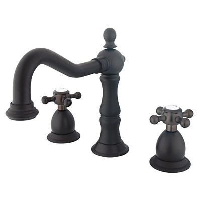 Kingston Brass KS1975BX Heritage Widespread Lavatory Faucet, 7-1/2-Inch, Oil Rubbed Bronze