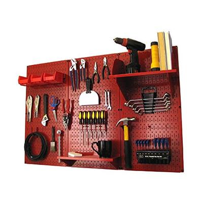 Wall Control Pegboard Standard Tool Storage Kit, Red