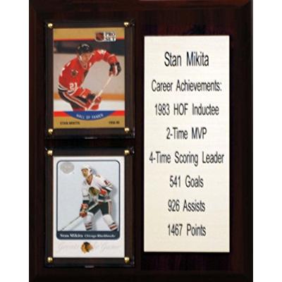 NHL Chicago Blackhawks Stan Mikita Career Stat Plaque, 8" x 10", Brown