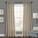 Burlap Knotted Tab Top Window Curtain Panels Dark Linen Pair 45X84 Set - Lush Decor 16T004240