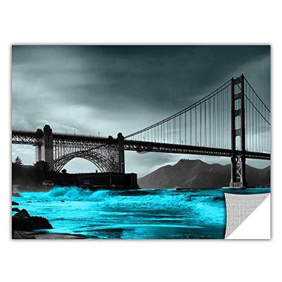ArtWall Artapeelz Revolver Ocelot 'San Fransisco Bridge II' Removable Graphic Wall Art, 16 by 24-Inc