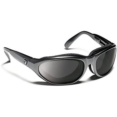 7eye by Panoptx Diablo Frame Sunglasses with Polarized Gray Lens, Charcoal Gray, Medium/Large