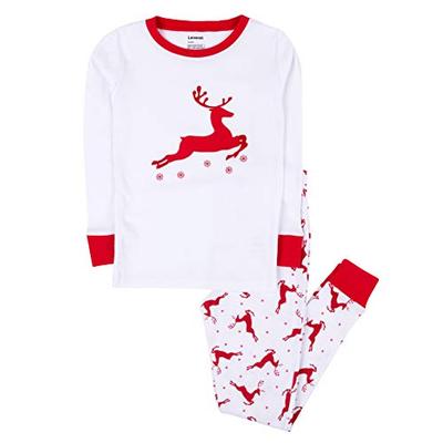 Leveret White Reindeer Pajama 10 Years