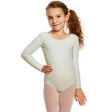 Leveret Girls Leotard Light Grey Long Sleeve X-Large (12-14) screenshot. Activewear directory of Clothing & Accessories.
