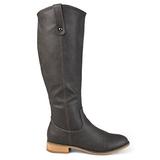 Brinley Co. Womens Faux Leather Regular, Wide and Extra Wide Calf Mid-Calf Round Toe Boots Grey, 6 E screenshot. Shoes directory of Clothing & Accessories.