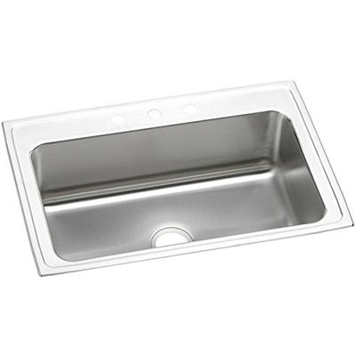 Elkay Lustertone DLRS3322103 Single Bowl Top Mount Stainless Steel Sink