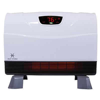 Heat Storm Phoenix Floor to Wall Infrared Space Heater with Attachable Feet, Remote Control, Energy