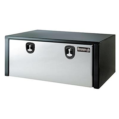 Buyers Products Black Steel Underbody Truck Box w/Stainless Steel Door (18x18x60 Inch)