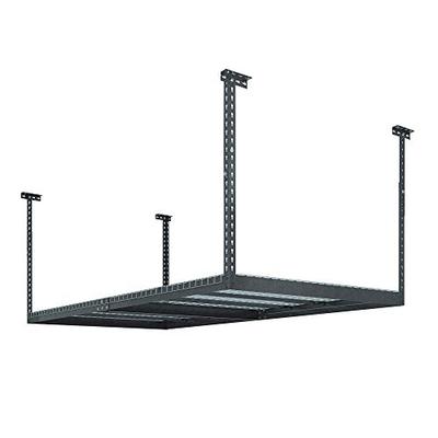 NewAge Products 40151 4-Feet by 8-Feet Ceiling Mount Garage Storage Rack, Grey