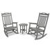 Trex Outdoor Yacht Club Rocker 3-Piece Set Plastic in Gray | Wayfair TXS100-1-SS