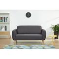 Wade Logan® Lieberman 58" Round Arm Loveseat in Gray | 29.92 H x 29.53 D in | Wayfair FD368F7238644AD7924B2E1F97A14E3D