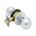 Schlage Orbit Satin Chrome Steel Passage Lockset ANSI Grade 2 1-3/4 in. Metal in Gray | 3.1 H x 5 W x 9.75 D in | Wayfair F10CSVORB626