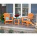 POLYWOOD® South Beach Adirondack 3-Piece Set Plastic in White/Yellow | Outdoor Furniture | Wayfair PWS175-1-LE