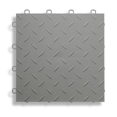 BlockTile B1US4627 Garage Flooring Interlocking Tiles Diamond Top Pack, Gray, 27-Pack