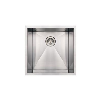 Whitehaus WHNCM1920-BSS Noah'S Collection 19-Inch Commercial Single Bowl Undermount Sink, Brushed St
