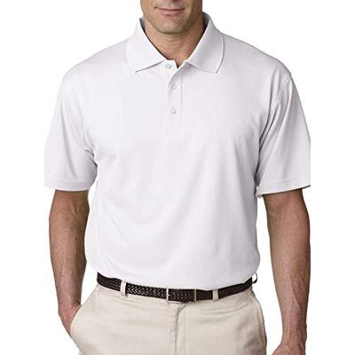 UltraClub Mens Cool & Dry Stain-Release Performance Polo (8445) -WHITE -S