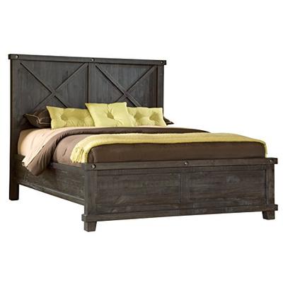 Modus Furniture Yosemite Panel Bed, Solid Wood, Cafe, King