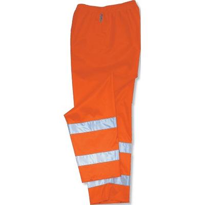 Ergodyne GloWear 8915 ANSI High Visibility Orange Reflective Safety Rain Pants, 3XL