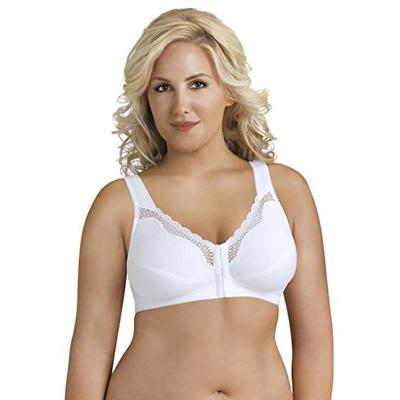 Exquisite Form Fully Women's Front Close Cotton Posture Bra #5100531, 46C, White