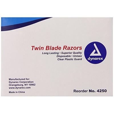 Dynarex Razors, Twin Blade, 50-Count (Pack of 6)