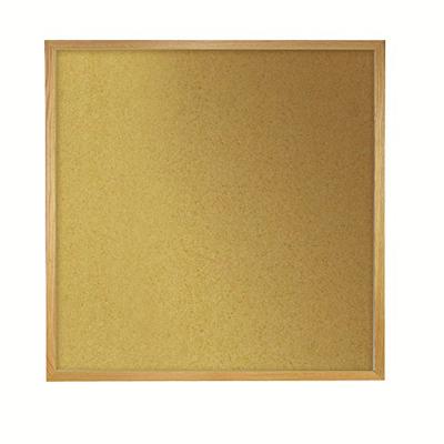 Ghent 48.5" x 48.5" Wood Frame Natural Cork Bulletin Board, Made in The USA