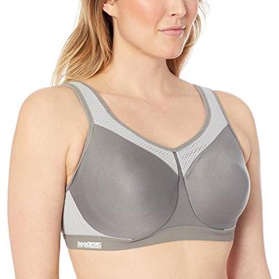 Glamorise Women's Plus Size Full Figure High Impact Wonderwire Sports Bra #9066, Gray, 42F