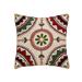 Weston Embroidered Cotton Throw Pillow - Elight Home 70026