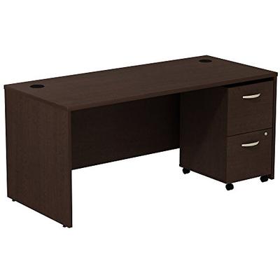 Bush Business Furniture Series C 66W Shell Desk with 2-Drawer Mobile Pedestal