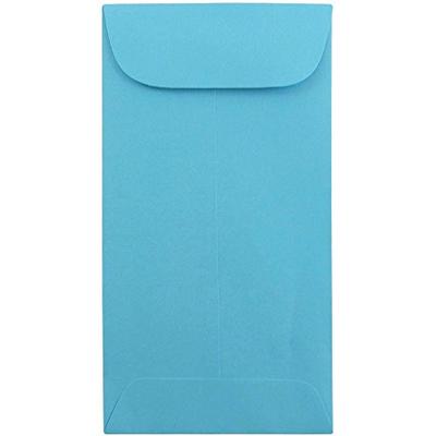 JAM PAPER #7 Coin Business Colored Envelopes - 3 1/2 x 6 1/2 - Blue Recycled - Bulk 1000/Carton