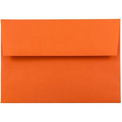 JAM PAPER A6 Colored Invitation Envelopes - 4 3/4 x 6 1/2 - Orange Recycled - Bulk 1000/Carton