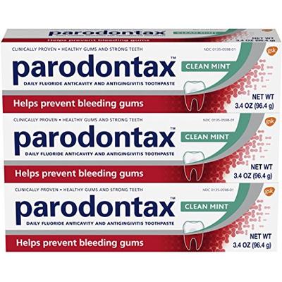 Parodontax Clean Mint Toothpaste for Bleeding Gums, 3 Count, 3.4 OZ.