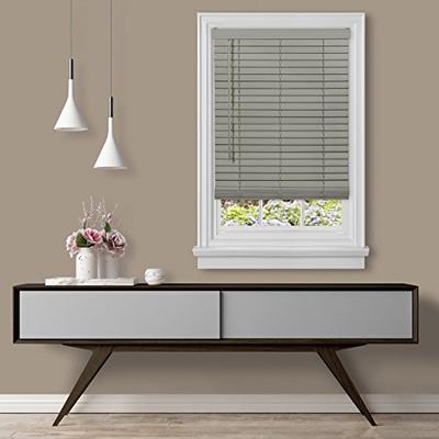 Achim Home Furnishings Cordless GII Madera Falsa 2" Faux Wood Plantation Blind 43" x 64", Grey