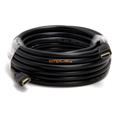 Cmple - 26AWG High Speed HDMI Cable w/ Ethernet - Black -25FT