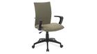 Leick 10115GN Linen Apostrophe Office Chair with Black Caster Base, Sage Green