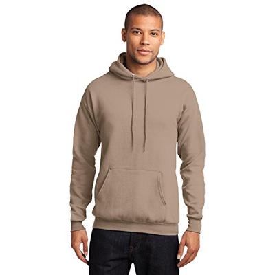 Port & Company Men's Classic Pullover Hooded Sweatshirt S Sand