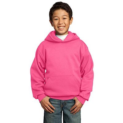 Port & Company Boys' Pullover Hooded Sweatshirt L Neon Pink