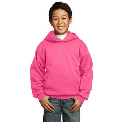 Port & Company Boys' Pullover Hooded Sweatshirt L Neon Pink