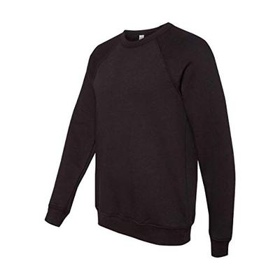 Bella 3901 Unisex Sponge Fleece Crew Neck Sweatshirt - Black Poly-Cotton, Extra Large