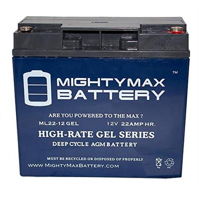 Mighty Max Battery 12V 22AH Gel Battery for Scooter D5745 40648 UB12220 WP18-12 6FM18 Brand Product