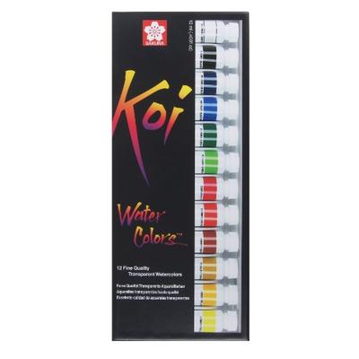 Sakura 15261 12-Piece Koi Assorted Water Color Tube Set