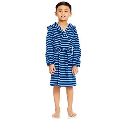 Leveret Kids Boys Fleece Sleep Robe Bathrobe Blue & Navy (6 Years)