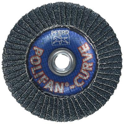 PFERD 67212 Polifan Zirkon Curve Radial Type Flap Disc, Zirconia Alumina, 4-1/2" Diameter, 5/8-11 Th