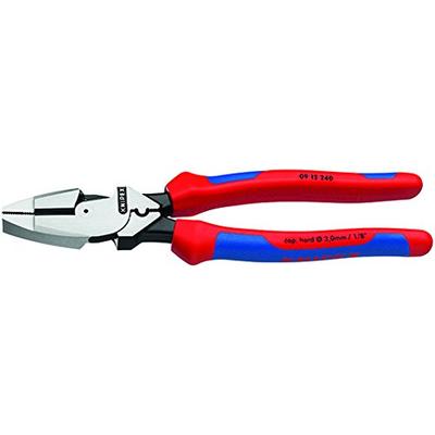 Knipex 09 12 240 SBA 9.5-Inch Ultra-High Leverage Lineman's Pliers with Fish Tape Puller and Crimper