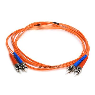 Monoprice Fiber Optic Cable, ST/ST, OM1, Multi Mode, Duplex - 2 meter (62.5/125 Type) - Orange