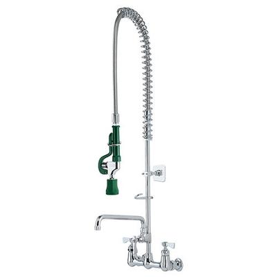 Krowne 17-109WL Royal Series 8" Center Wall Mount Pre-rinse with Add-on Faucet, 12" Spout, Low Lead