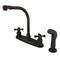 Kingston Brass KB715AXSP Victorian High Arch Kitchen Faucet with Sprayer Oil Rubbed Bronze