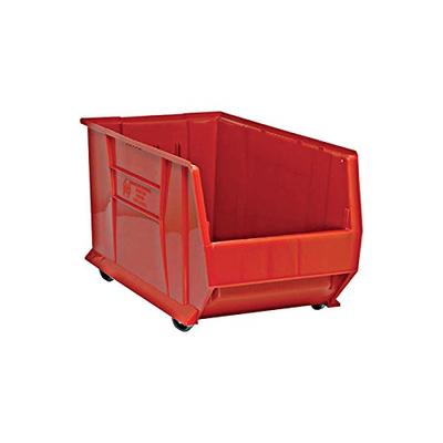 Quantum QUS986MOB Plastic Storage Stacking Hulk Container, 30-Inch by 16-Inch by 15-Inch, Red, Case